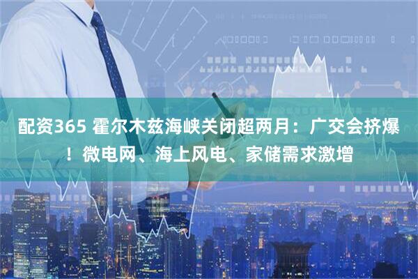 配资365 霍尔木兹海峡关闭超两月：广交会挤爆！微电网、海上风电、家储需求激增